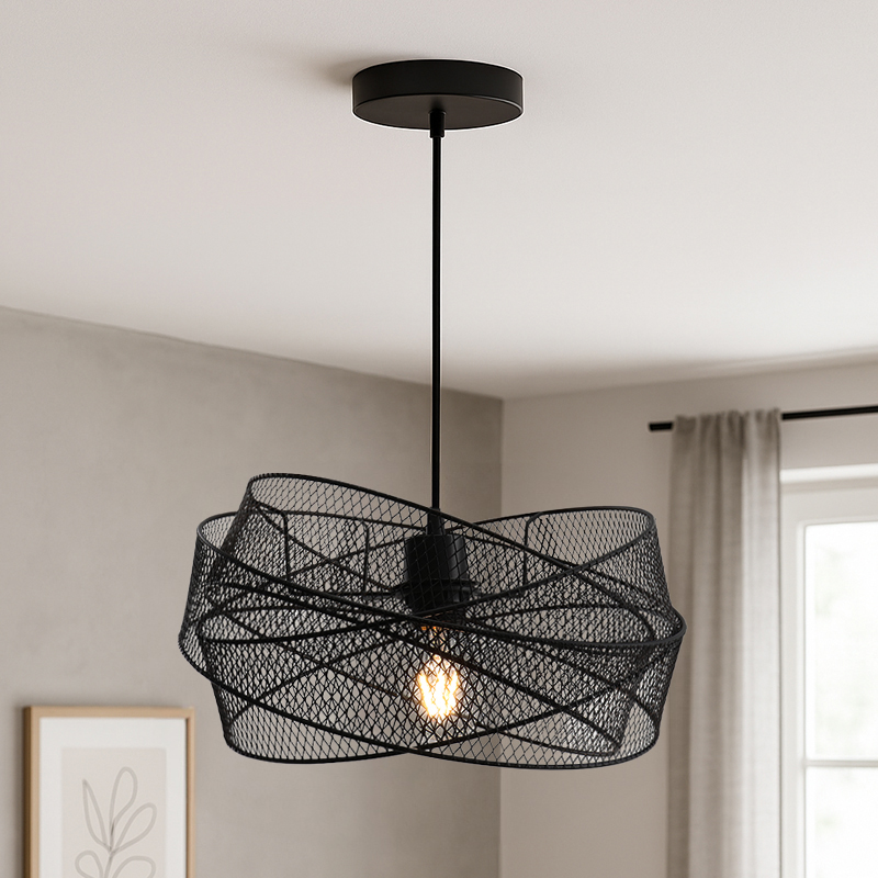 Industrial pendant light black, Diny