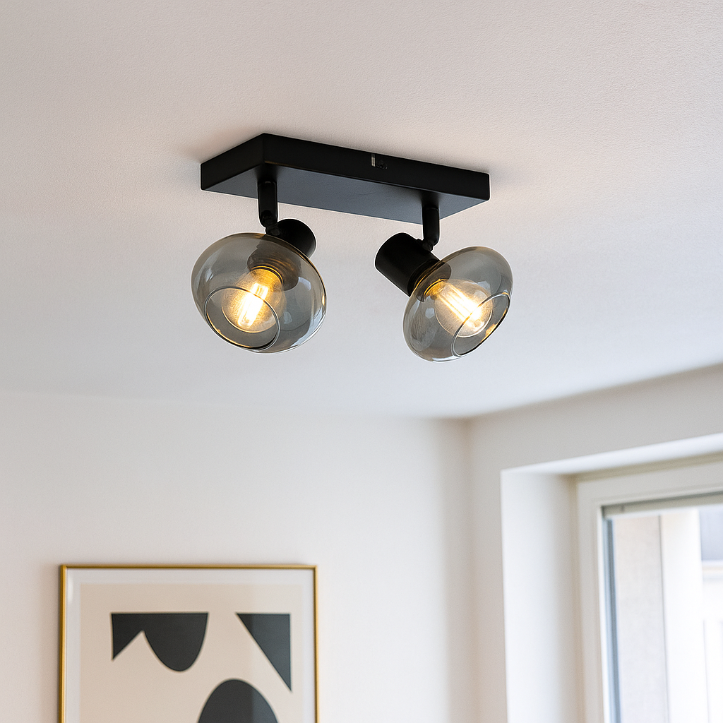 Design ceiling spotlight black, Skip