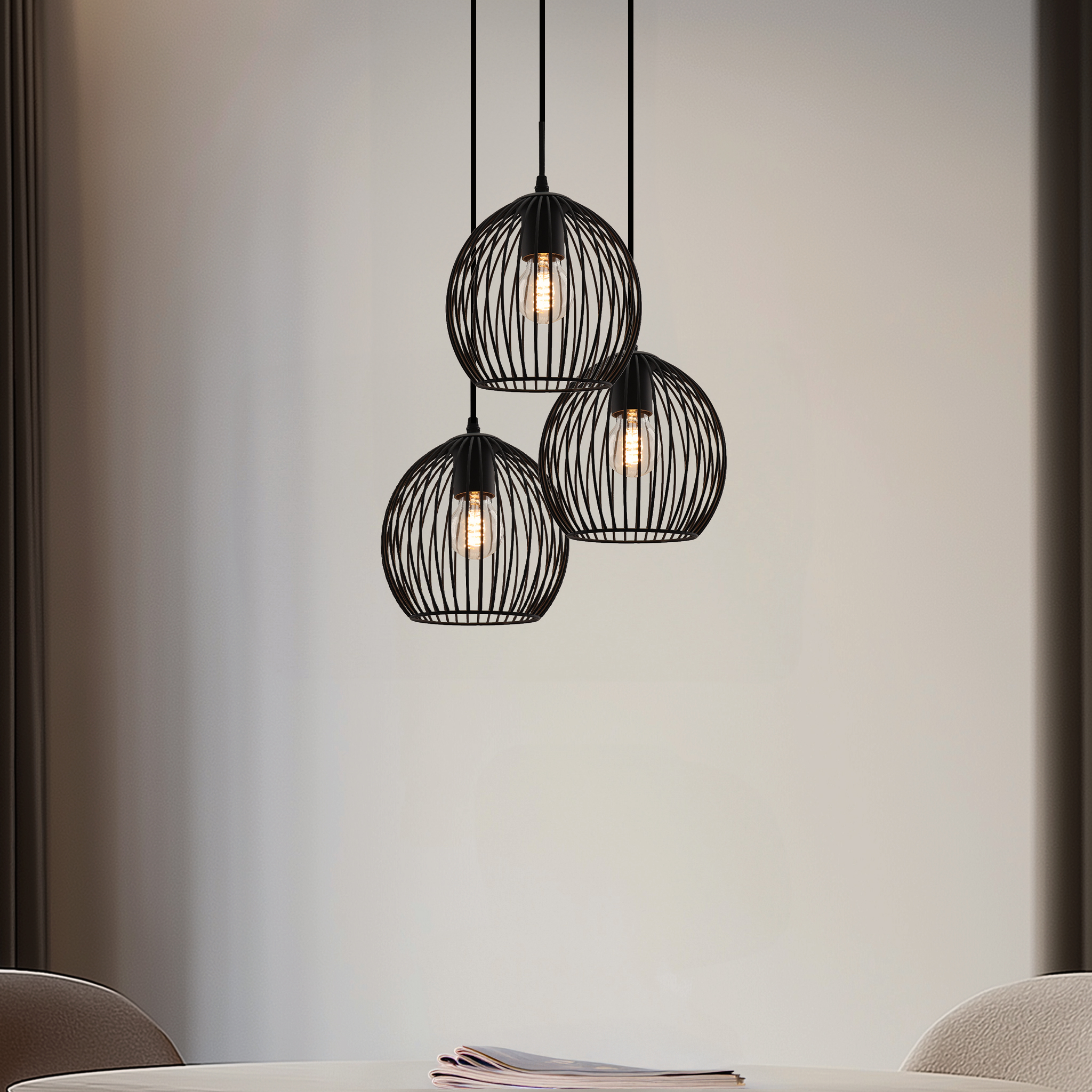 Industrial pendant light black, Wiro