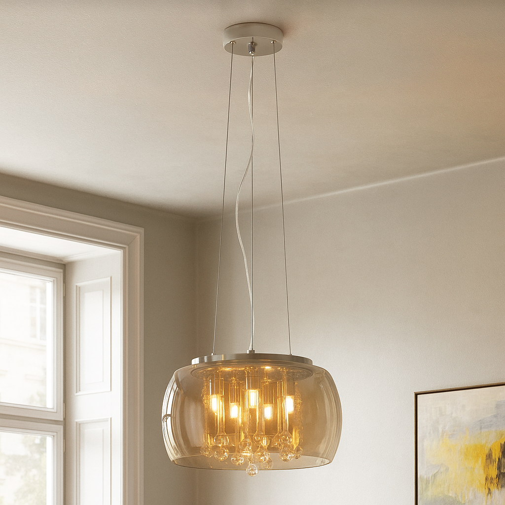 Design pendant light amber, Lorenzo