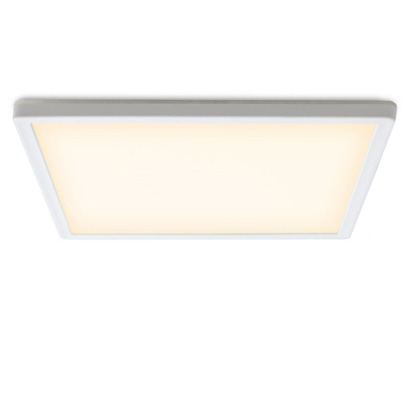 Plastic flush ceiling light white, Shona, 18W, 3000K LED, 3-step dimmable