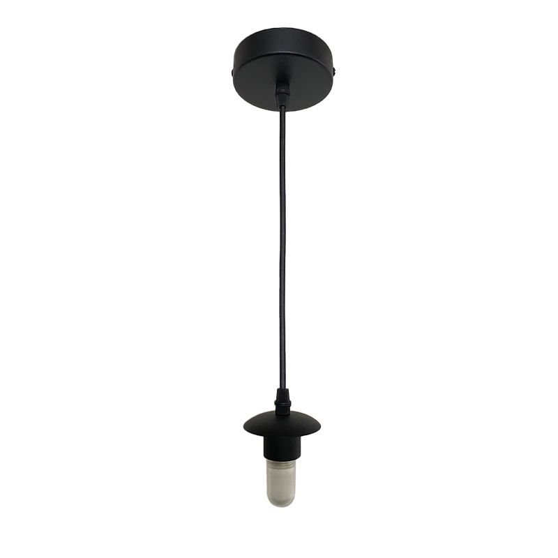 Metal pendant light without shade black, Aafje, IP44