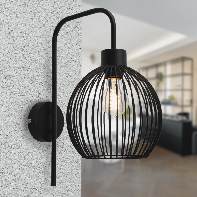 Industrial wall light black, Wiro