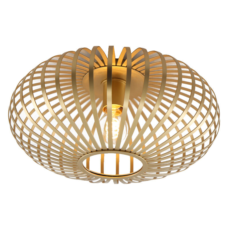 Industrial flush ceiling light gold, Lieve