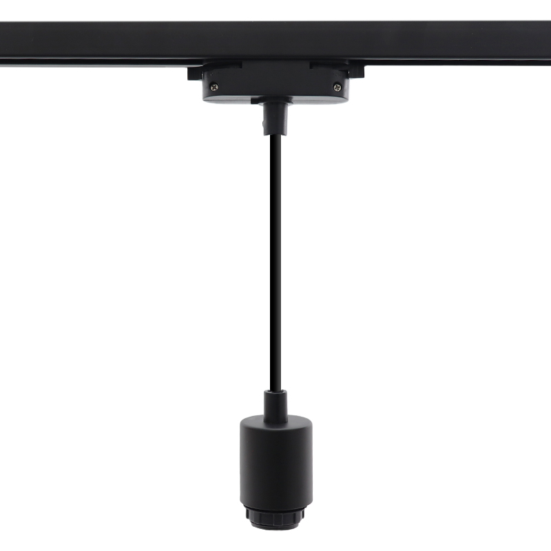 Plastic 1 phase track lighting spotlight black,