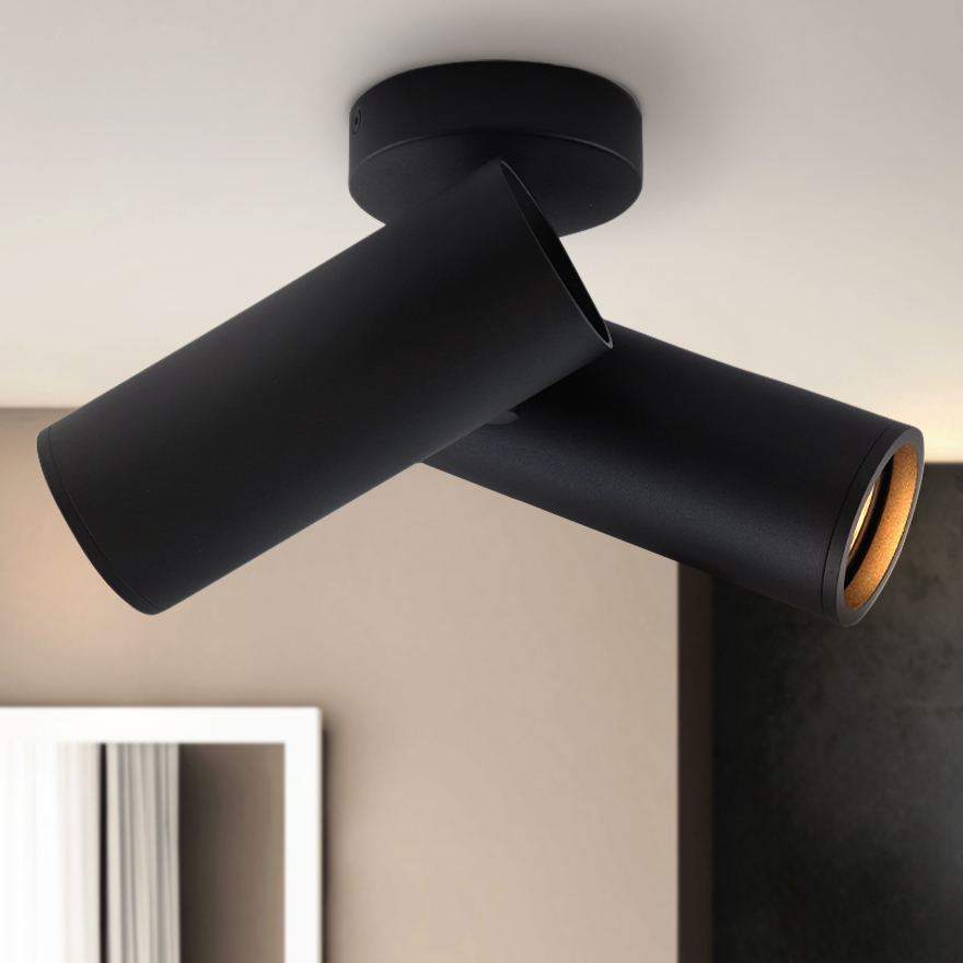 Modern ceiling spotlight black, Nadi