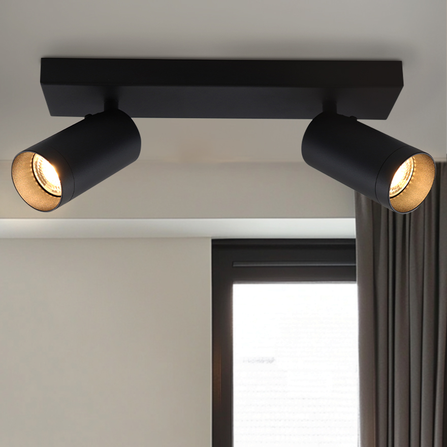 Modern ceiling spotlight black, Nadi