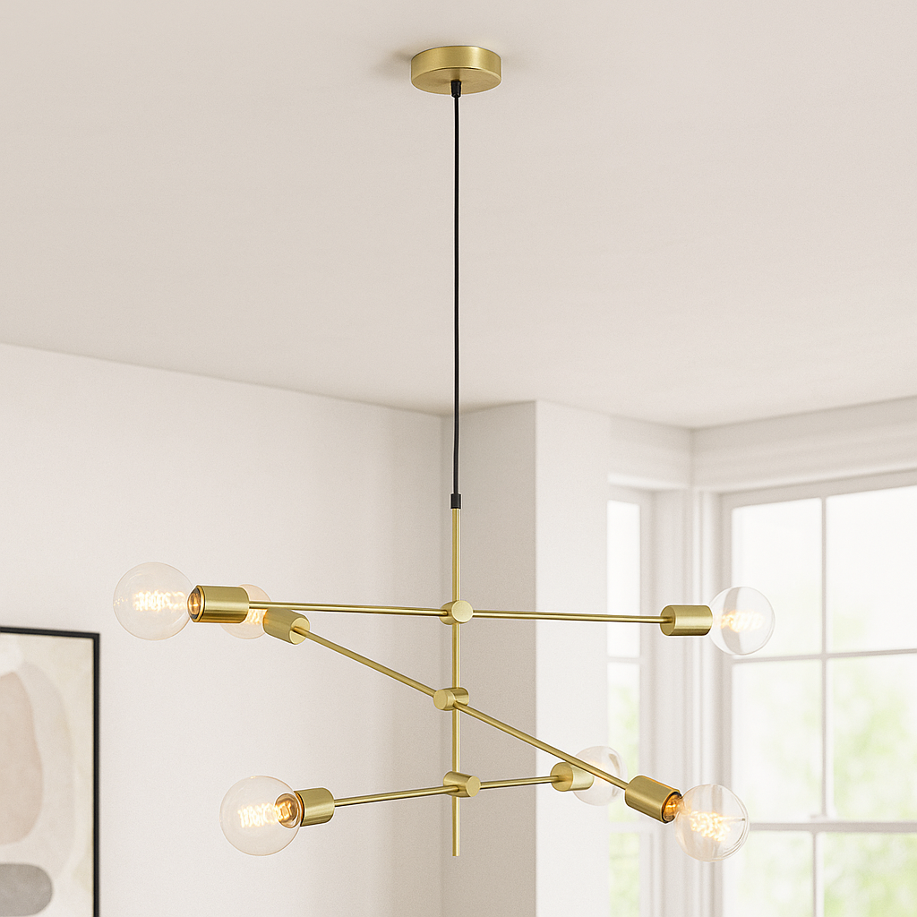 Modern pendant light brass, Nica