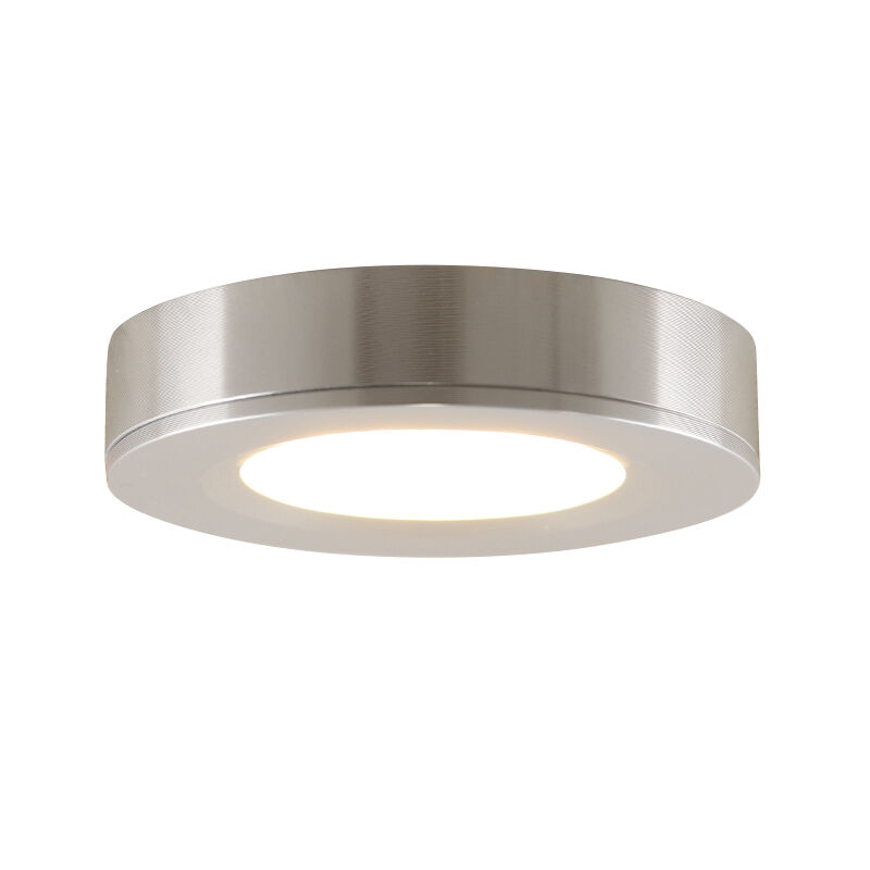 Round kitchen cabinet light, silver