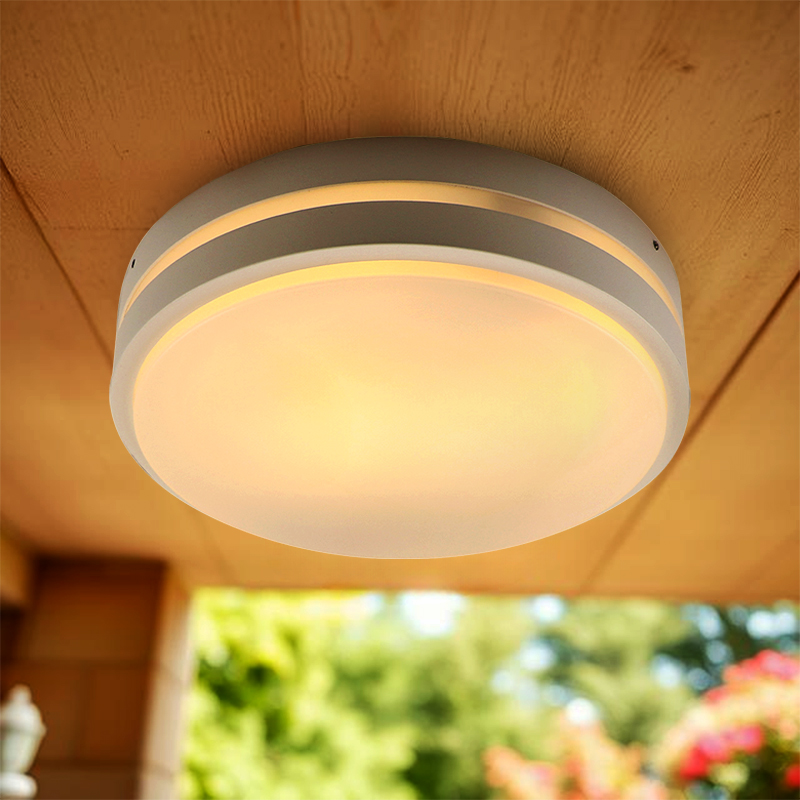 Plastic outdoor light white, James, IP54