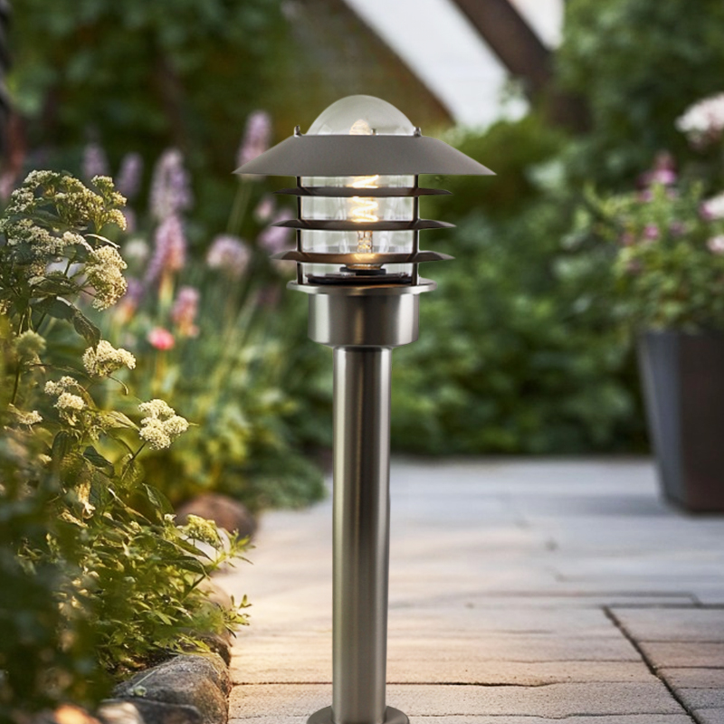 Stainless Steel outdoor light silver, Felice, IP44