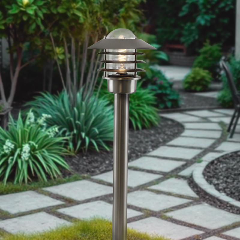 Stainless Steel outdoor light silver, Felice, IP44