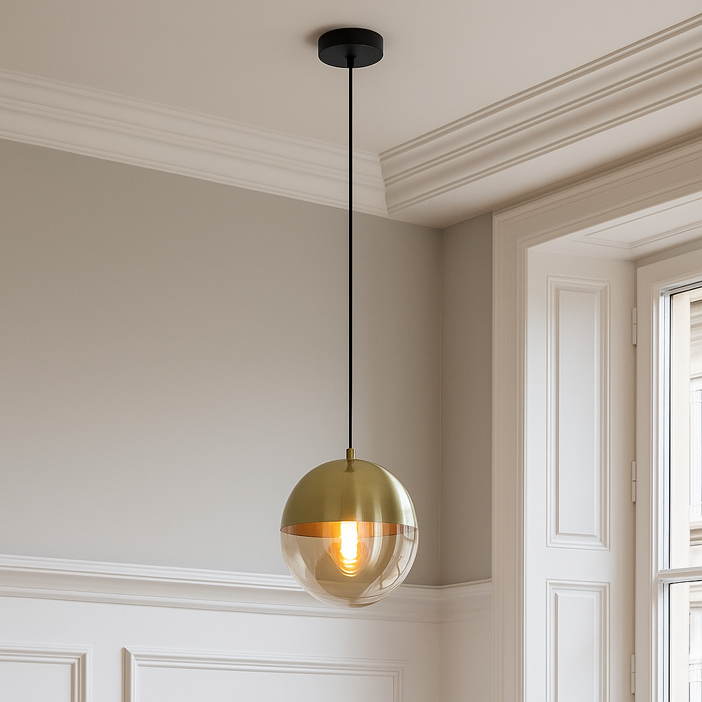 Design pendant light amber, Nalini