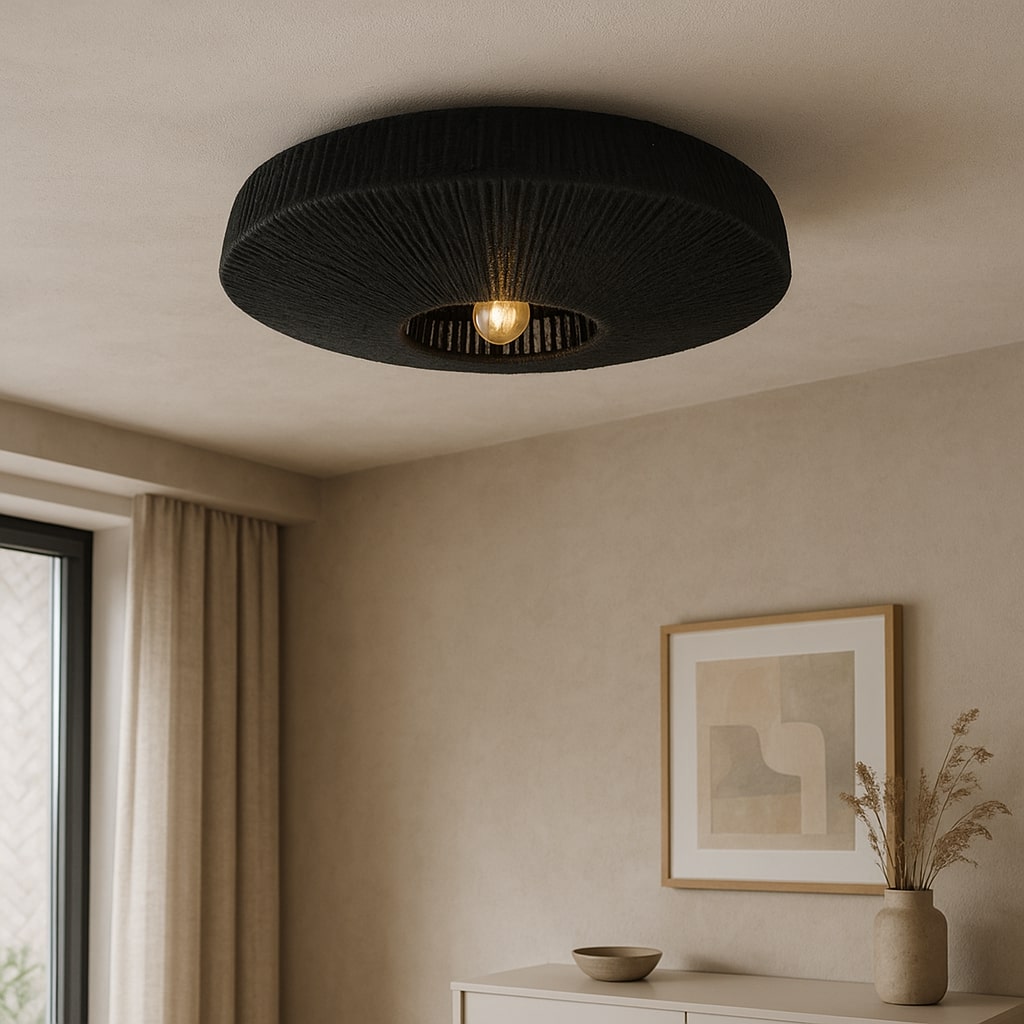 Rustic ceiling light black, Sanny