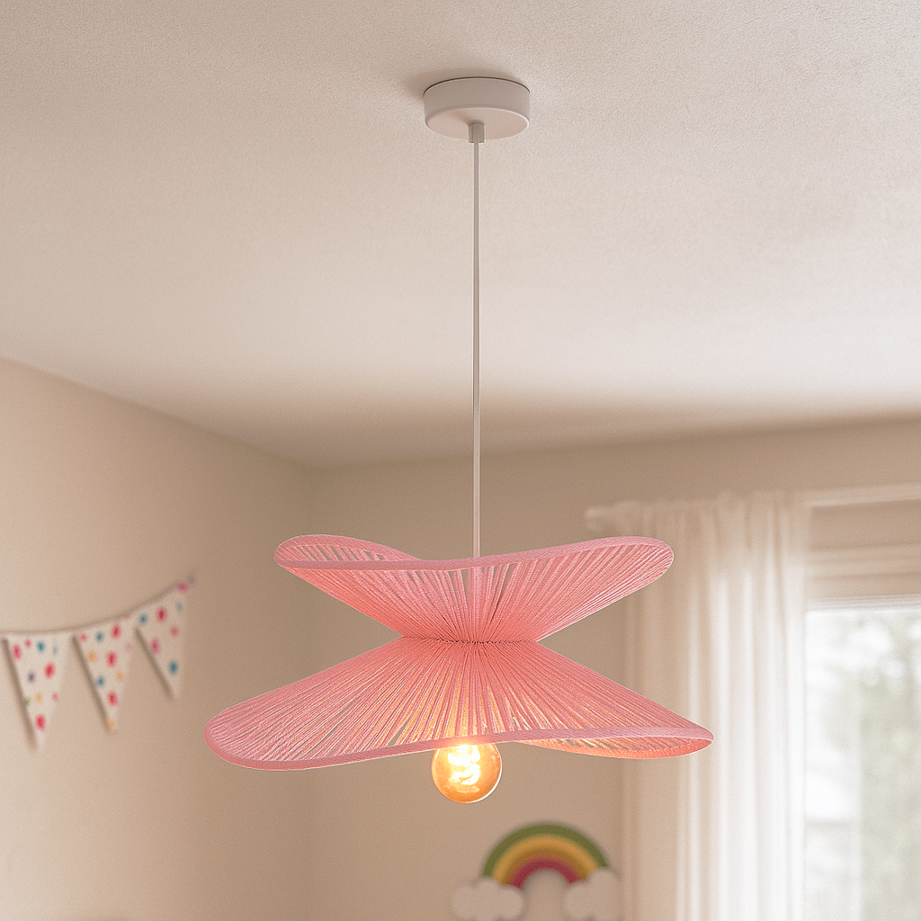Paper pendant light pink, Rosalie