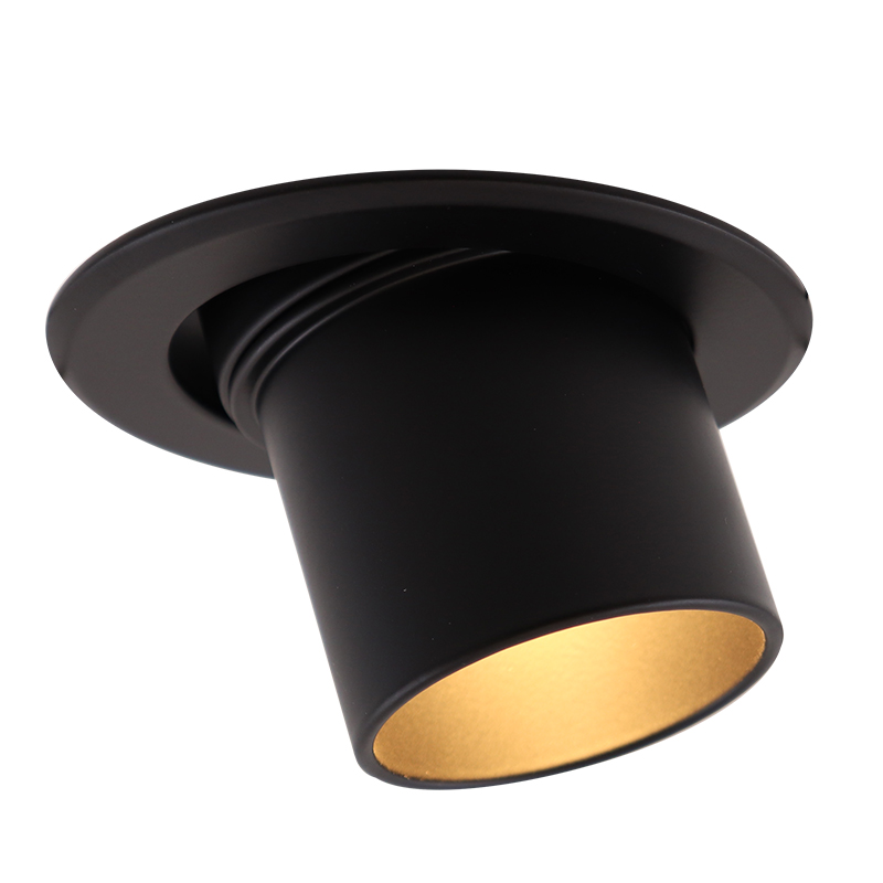 Aluminium recessed light black, Janna