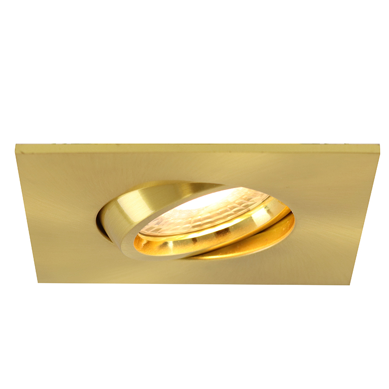 Modern bathroom recessed downlight brass, Jill, IP44