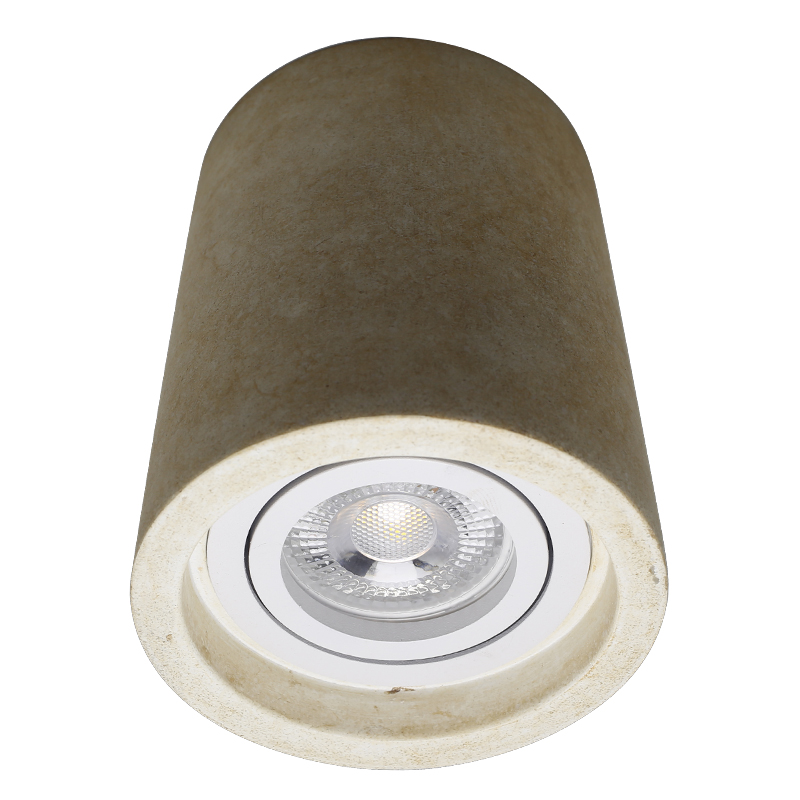 Concrete surface mounted downlight beige, Marcella