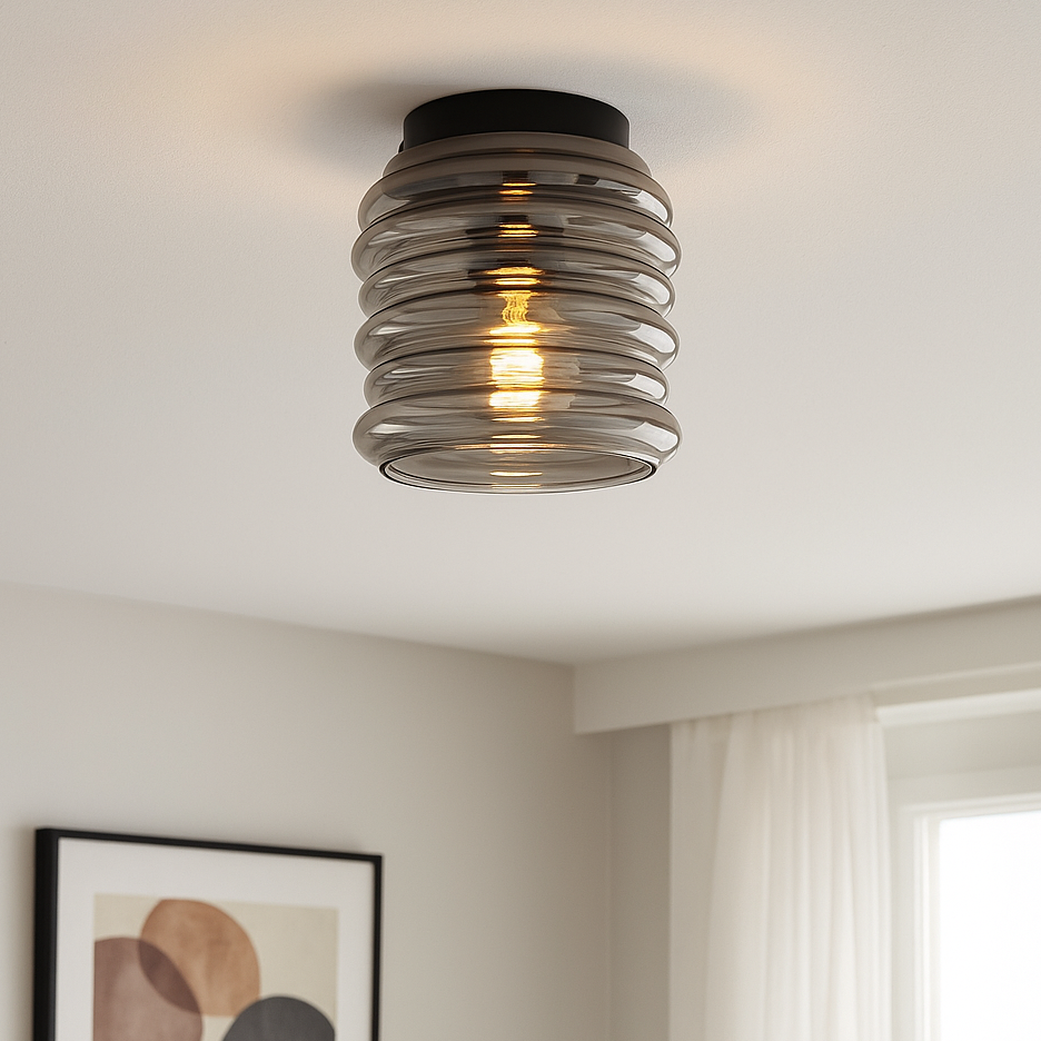 Glass ceiling light grey, Karen