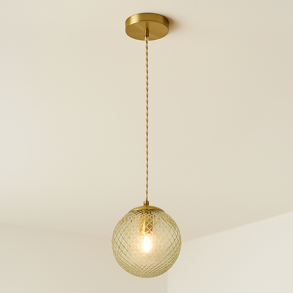 Retro pendant light green, Johnson