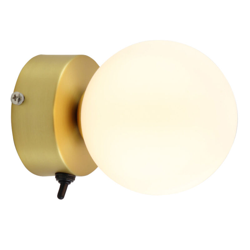 Modern bathroom wall light gold, Amer, IP44