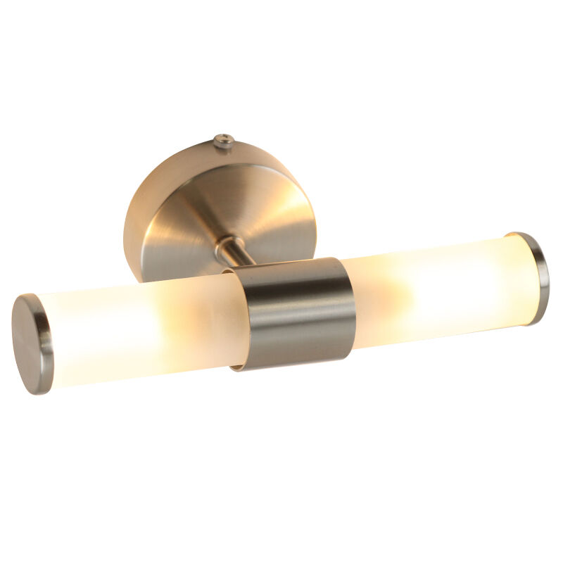 Modern bathroom wall light nickel, Callum, IP44