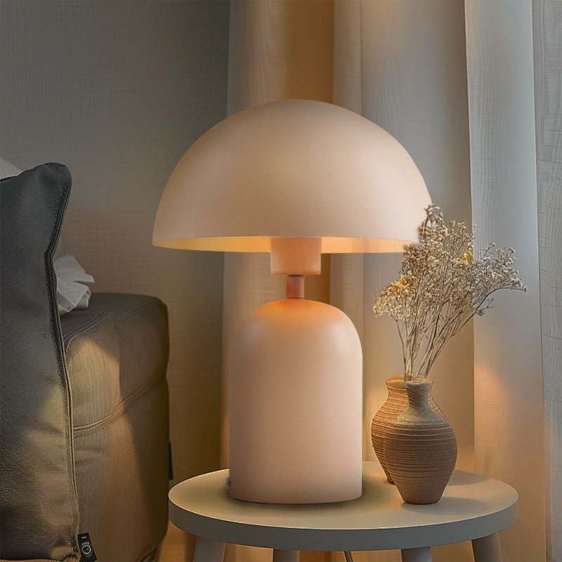 Modern table lamp pink, Isha, with switch