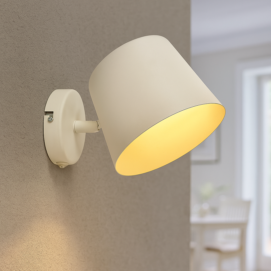Modern wall spotlight white, Rinke, with switch