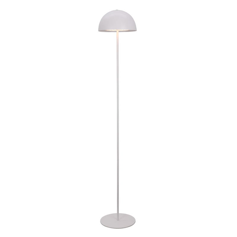 Retro floor lamp white, Douwe, 4W, dim to warm LED, with touch dimmer