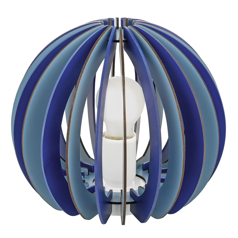 Wood children's table lamp blue, Babette