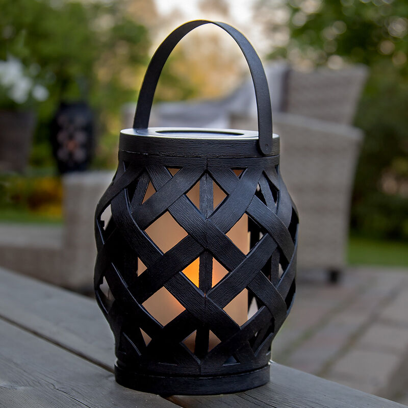 Plastic outdoor table lamp black, Alkan, 0,15W, 3000K LED, IP44