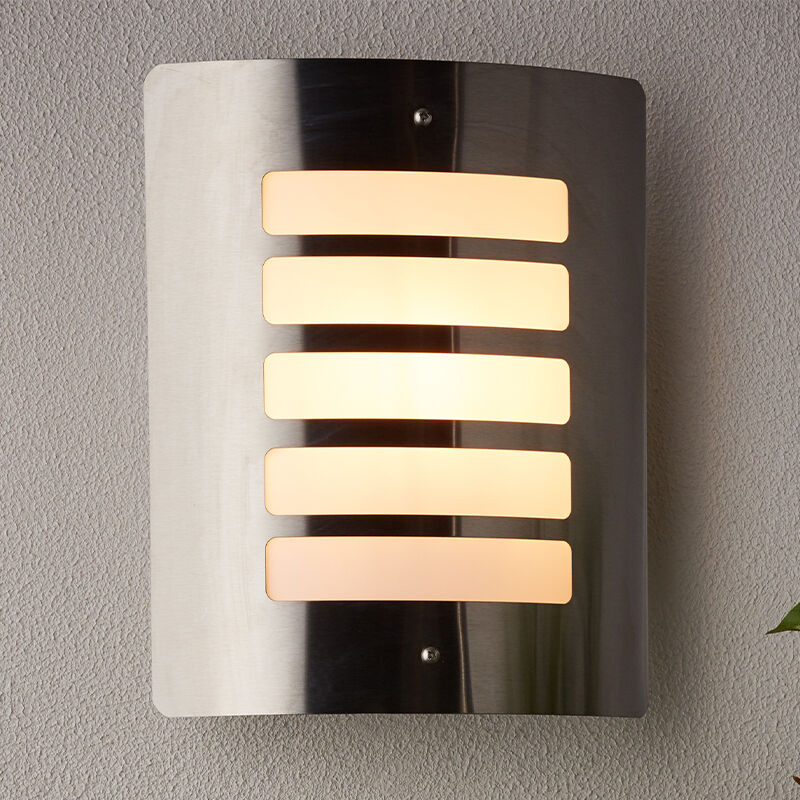 Metal outdoor light chrome, Alea, IP44