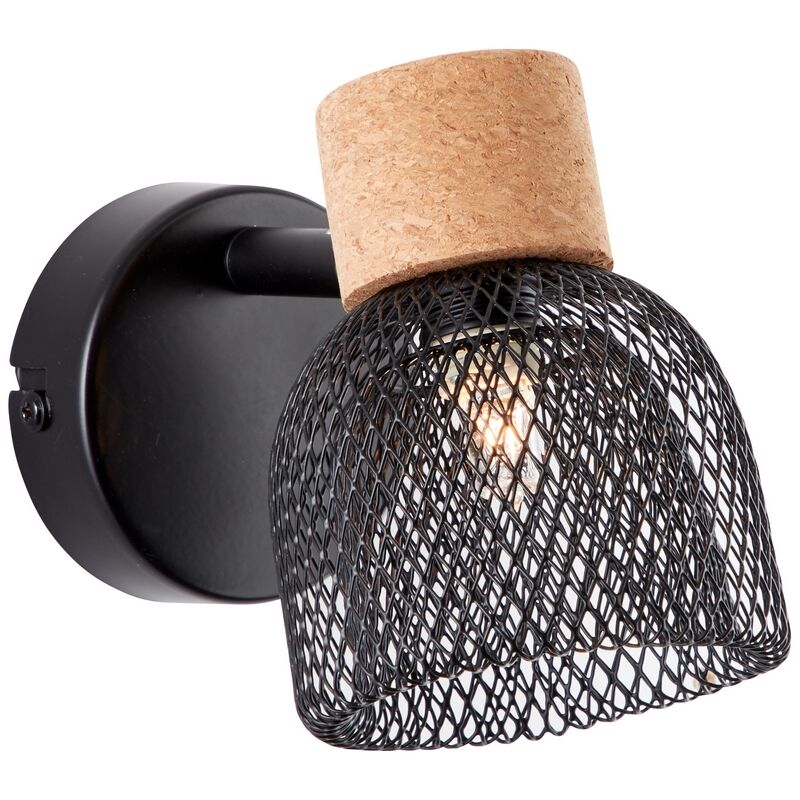 Cork wall spotlight black, Kayo