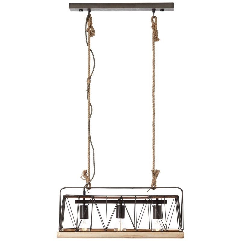 Wood pendant light silver, Iris