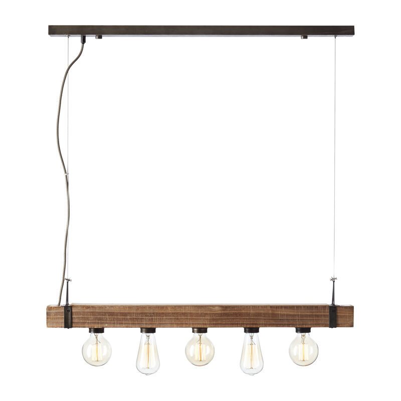 Wood pendant light black, Asli