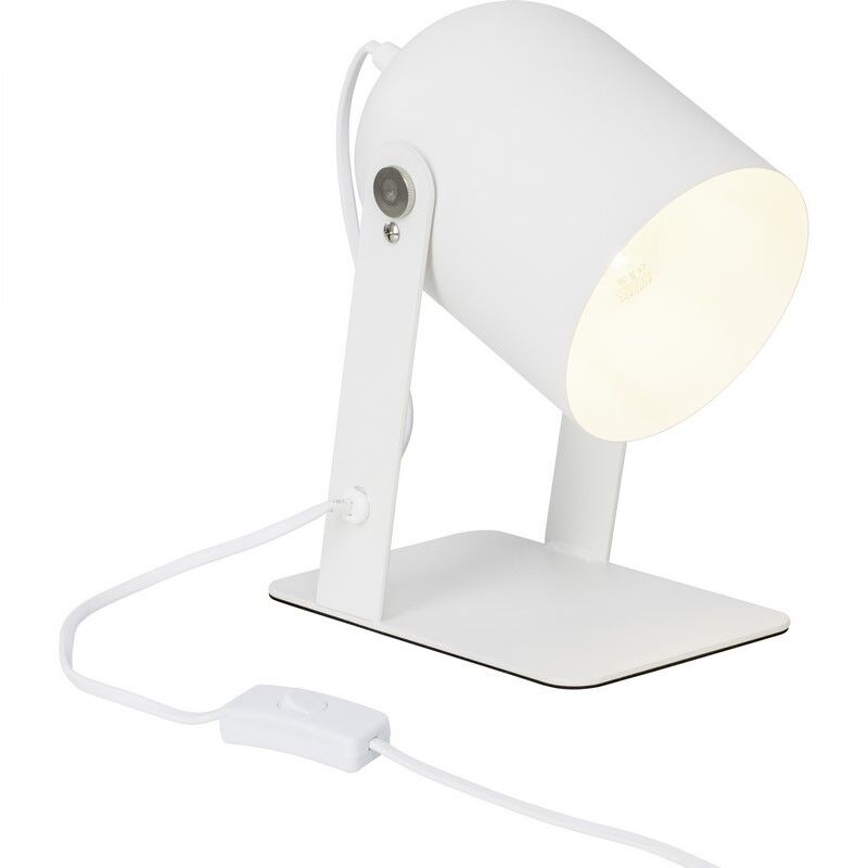 Modern table lamp white, Arlette, with switch