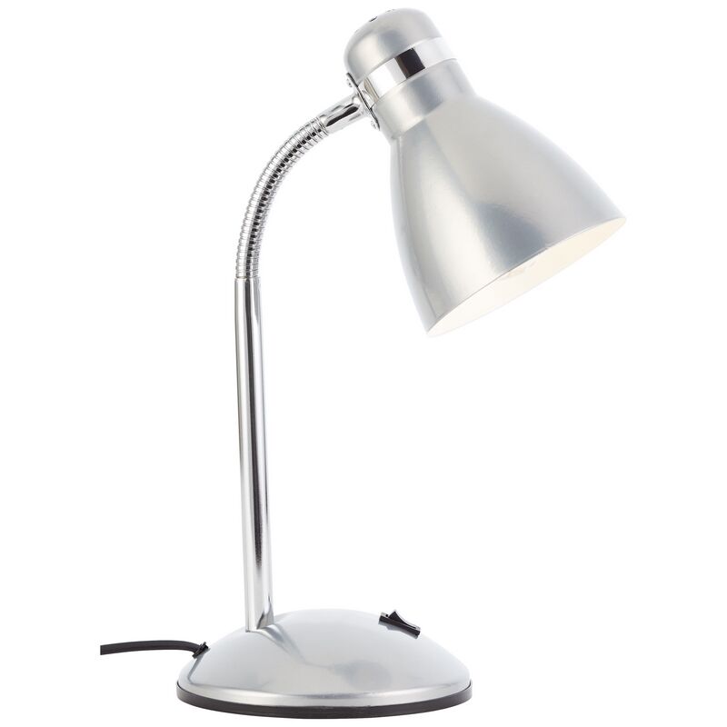 Plastic desk lamp silver, Santana, with switch