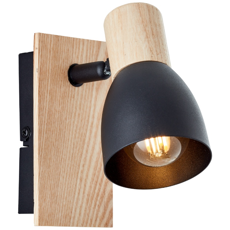 Rustic wall spotlight black, Tyrone