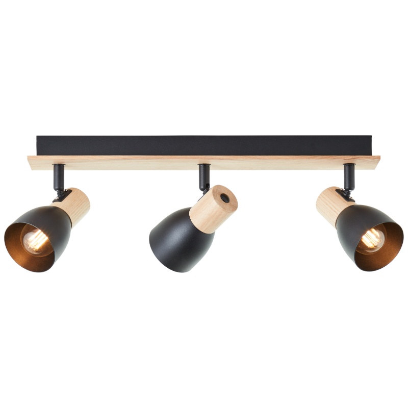 Rustic ceiling spotlight black, Tyrone