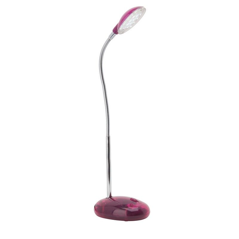 Plastic desk lamp pink, Marenthe, 2W, 6000K LED, with switch