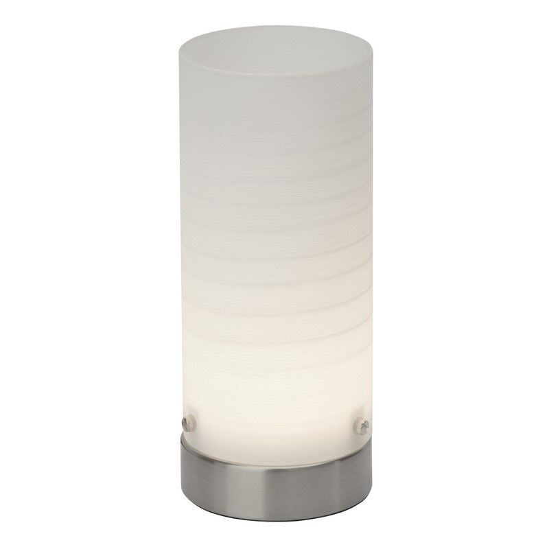 Glass table lamp white, Mexi, 3W, 3000K LED, with switch