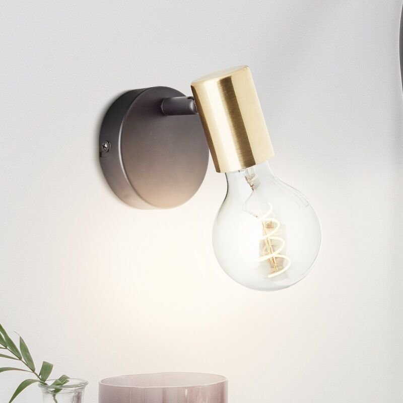 Modern wall spotlight brass, Lakeisha