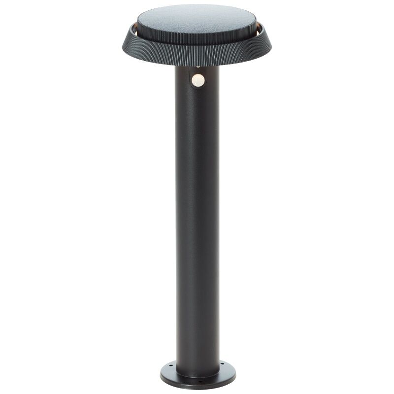Metal solar outdoor floor lamp black, Ridvan, 4W, 3000K LED, IP44