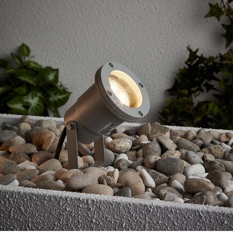 Glass garden spike light grey, Shanna, 3W, 3000K LED, IP44