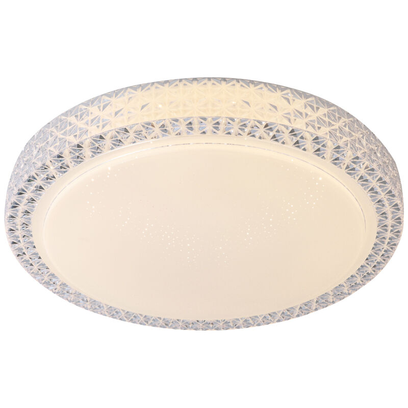 Design flush ceiling light white, Baki, 60W, adjustable light colour LED, with remote control