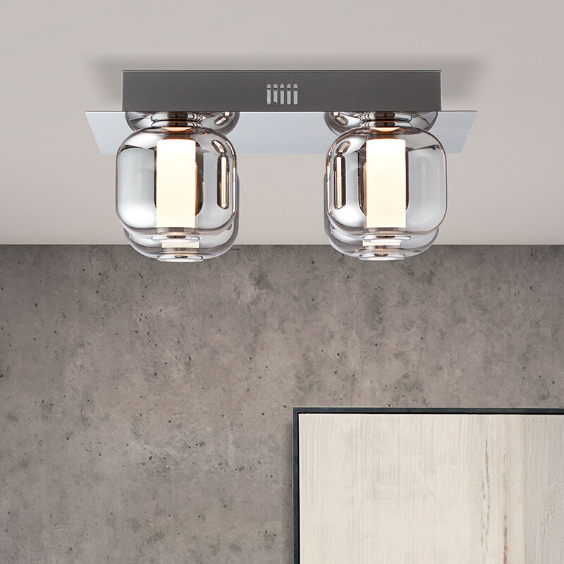 Design ceiling light chrome, Emmely, 22W, 3000K LED
