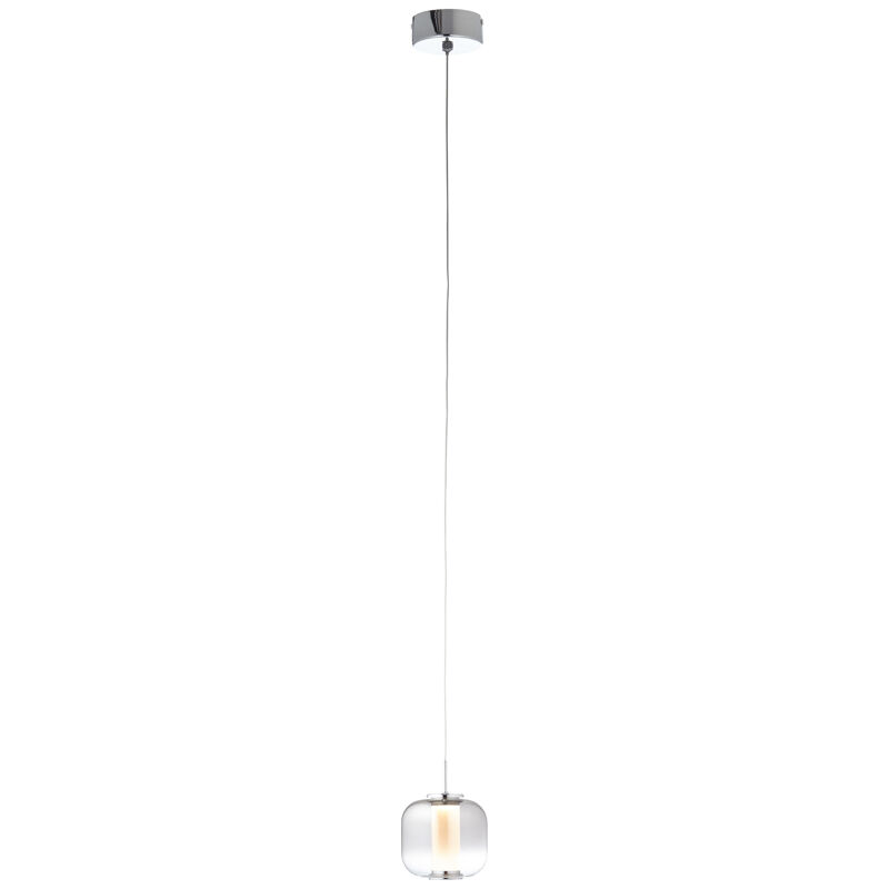 Design pendant light chrome, Emmely, 7W, 3000K LED