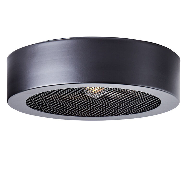 Industrial flush ceiling light black, Sherman