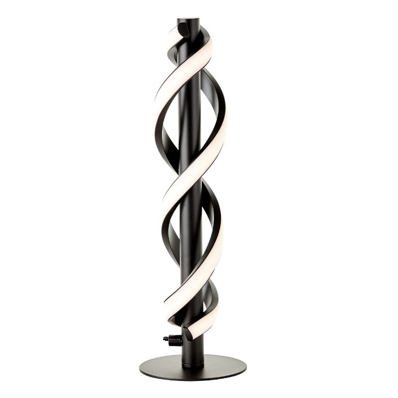 Modern table lamp black, Quang, 9W, 3000K LED, with switch