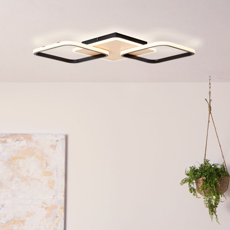 Modern flush ceiling light brown, Rawan, 40W, 3000K LED